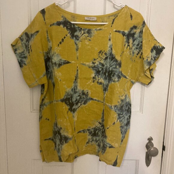 Very Cool Tie-Dye Linen Top - Picture 1 of 6
